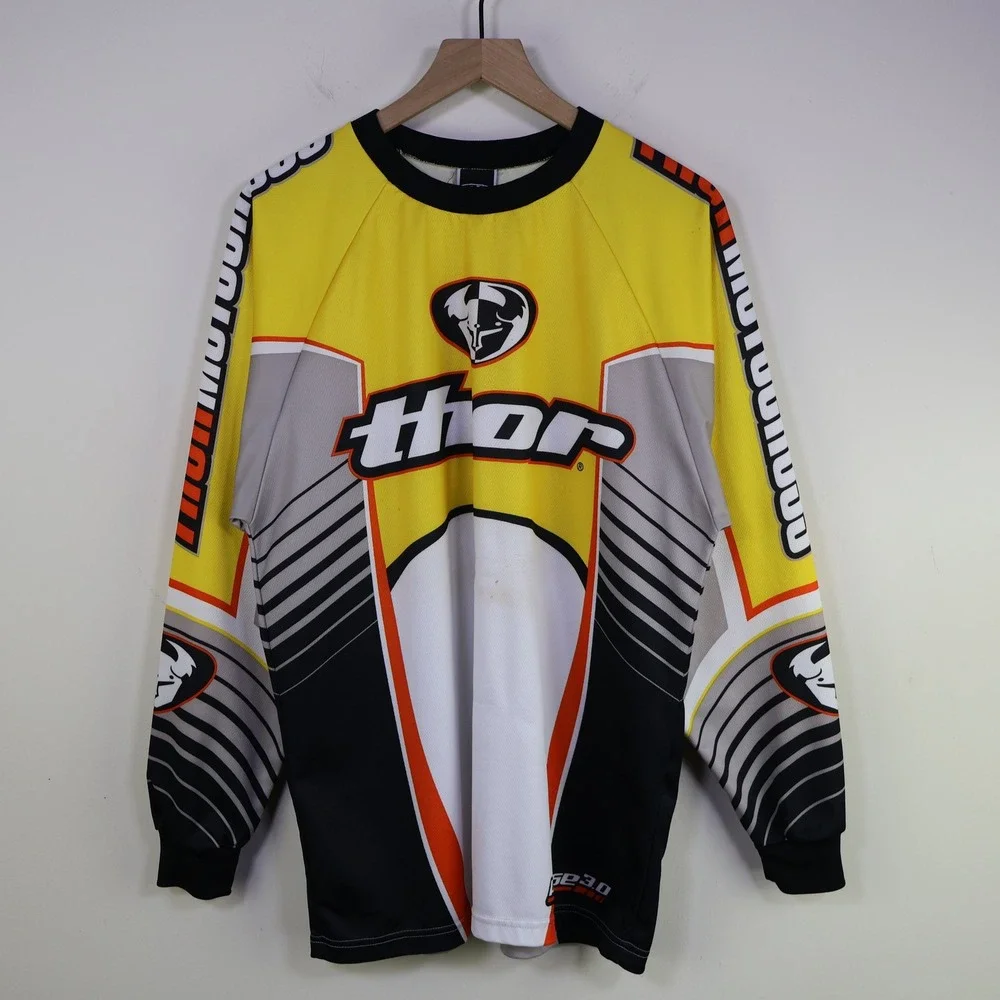 Thor Phase 3.0 Motocross Jersey Size Medium Moto‎ Racing Yellow Polyester